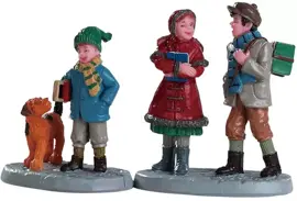 Lemax going to school s/2 kerstdorp figuur type 4 Caddington Village 2018 - afbeelding 1