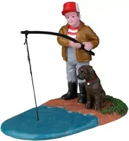 Lemax gone fishin’ kerstdorp figuur type 2 Vail Village 2022 - afbeelding 1