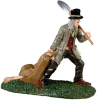 Lemax grave digger & body bag halloween figuur Spooky Town 2023 - afbeelding 1