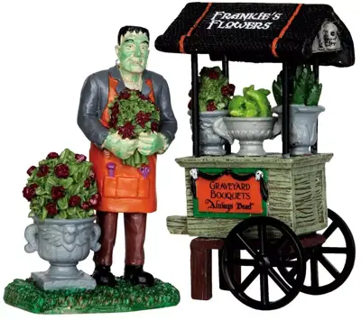 Lemax graveyard bouquets, set of 2 halloween figuur Spooky Town 2013 - afbeelding 1