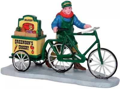 Lemax greenson's grocery delivery kerstdorp figuur type 4 Caddington Village 2015 - afbeelding 1
