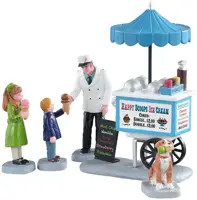 Lemax happy scoops ice cream cart, s/5 kerstdorp figuur type 6 Caddington Village 2021 - afbeelding 1