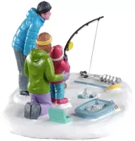Lemax her first fish! kerstdorp tafereel Vail Village 2020 - afbeelding 2