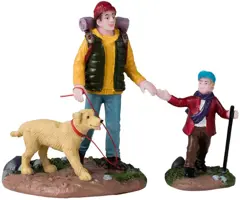 Lemax hiking buddies s/2 kerstdorp figuur type 3 Vail Village 2024 - afbeelding 1
