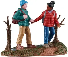 Lemax hiking couple kerstdorp figuur type 3 Vail Village 2025 - afbeelding 1