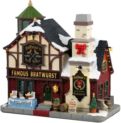 Lemax hoffman's brat house kersthuisje Vail Village met rokende schoorsteen 2023 - afbeelding 1