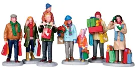 Lemax holiday shoppers s/6 kerstdorp figuur type 6 Caddington Village 2010 - afbeelding 1