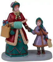 Lemax holiday shopping with mum kerstdorp figuur type 2 Caddington Village 2022 - afbeelding 1