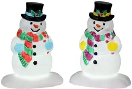 Lemax holly hat snowman verlichte kerstdorp accessoire 2022 kopen?