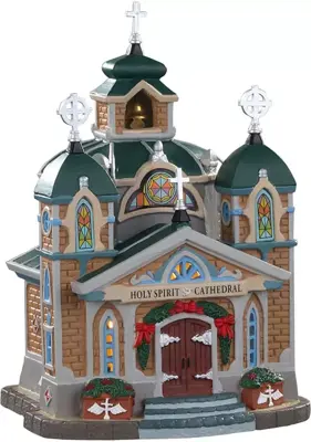 Lemax holy spirit cathedral verlichte kerk Caddington Village 2020 - afbeelding 1