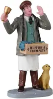 Lemax hot muffins and crumpets kerstdorp figuur type 2 Caddington Village 2023 - afbeelding 1