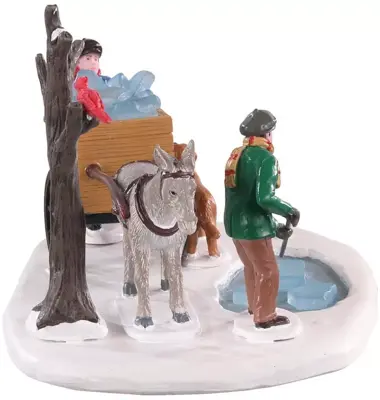 Lemax ice rakers kerstdorp tafereel Caddington Village 2020 - afbeelding 2