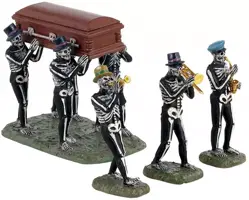 Lemax jazz funeral s/4 tafereel Spooky Town 2021 - afbeelding 1