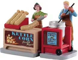 Lemax kettle corn stand s/2 kerstdorp figuur type 5 2019 - afbeelding 1