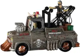 Lemax last ditch tow truck tafereel Spooky Town 2022 - afbeelding 1