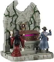 Lemax lighted coffin bewegend tafereel Spooky Town 2026 - afbeelding 1
