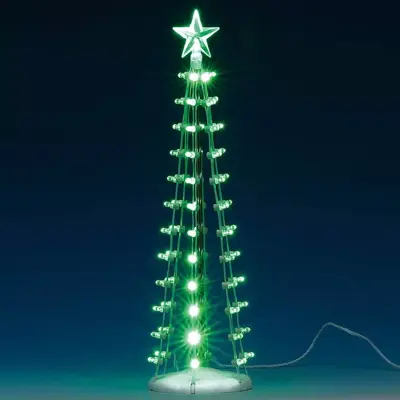 Lemax lighted silhouette tree green verlichte boom 2018 - afbeelding 1