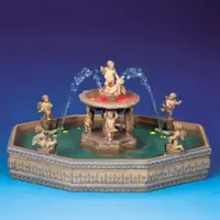 Lemax lighted village square fountain bewegend kerstdorp tafereel 2001 - afbeelding 1