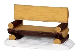 Lemax log bench kerstdorp accessoire 2013 - afbeelding 1