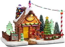 Lemax lou's tree farm verlicht kersthuisje Sugar 'N' Spice 2023 - afbeelding 1