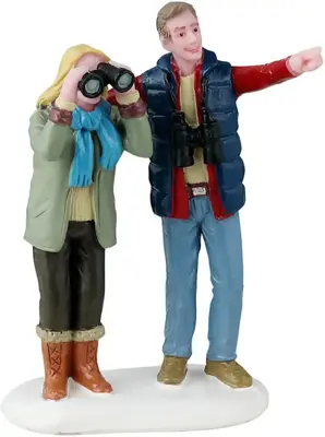 Lemax lovebirds kerstdorp figuur type 2 Vail Village 2024 - afbeelding 1