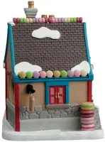 Lemax madeline's macarons verlicht kersthuisje Caddington Village 2024 - afbeelding 2