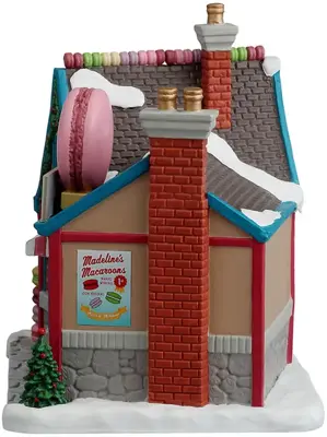 Lemax madeline's macarons verlicht kersthuisje Caddington Village 2024 - afbeelding 3