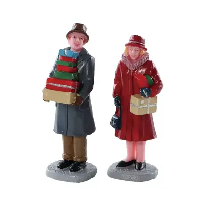 Lemax mailing frenzy s/2 kerstdorp figuur type 2 Caddington Village 2018 - afbeelding 1