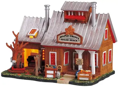 Lemax maple grove sugar shack verlicht kersthuisje Vail Village 2005 - afbeelding 1