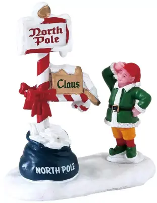 Lemax merry mailbox kerstdorp figuur type 4 Santa's Wonderland 2018 - afbeelding 1