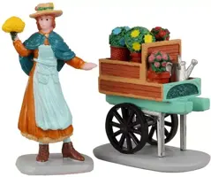 Lemax merry's garden cart s/2 kerstdorp figuur type 4 Caddington Village 2022 - afbeelding 1