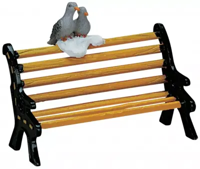 Lemax metal bench kerstdorp accessoire 2007 - afbeelding 1