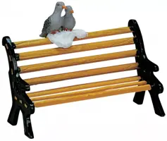Lemax metal bench kerstdorp accessoire 2007 - afbeelding 1