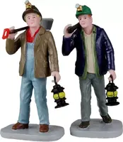 Lemax miners s/2 kerstdorp figuur type 3 Caddington Village 2022 - afbeelding 1