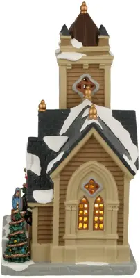 Lemax mistletoe chapel verlichte kerk Caddington Village 2022 - afbeelding 3