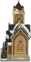 Lemax mistletoe chapel verlichte kerk Caddington Village 2022 - afbeelding 3