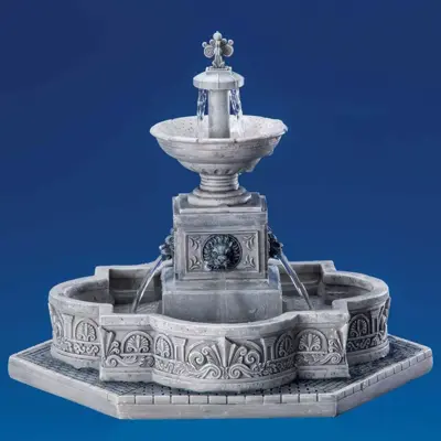 Lemax modular plaza-fountain bewegend kerstdorp tafereel 2016 - afbeelding 1