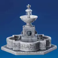 Lemax modular plaza-fountain bewegend kerstdorp tafereel 2016 - afbeelding 1