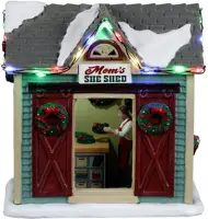Lemax mom’s she shed verlicht kerstdorp tafereel Harvest Crossing 2022 - afbeelding 5