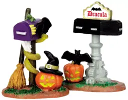 Lemax monster mailboxes s/2 accessoire Spooky Town 2014 - afbeelding 1