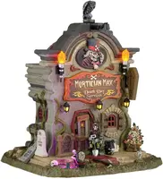 Lemax mortician max - death day services verlicht huisje Spooky Town 2026 - afbeelding 1