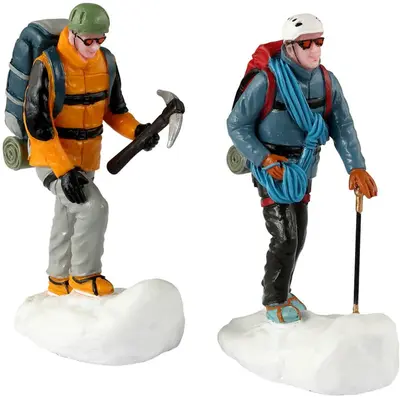 Lemax mountaineers, set of 2 kerstdorp figuur type 3 Vail Village 2023 - afbeelding 1