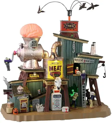 Lemax mystery meat canning co. bewegend huisje Spooky Town 2023 - afbeelding 1