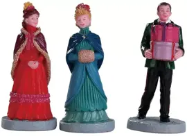 Lemax new hoilday hats s/3 kerstdorp figuur type 4 Caddington Village 2018 - afbeelding 1