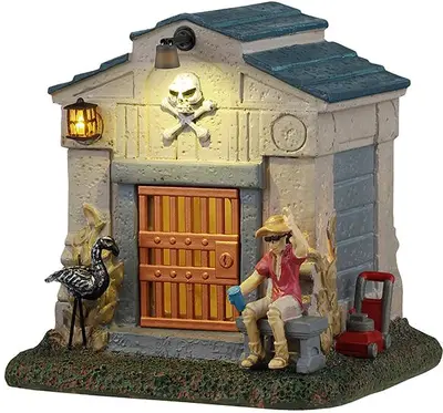 Lemax next tomb neighbor verlicht tafereel Spooky Town 2025 - afbeelding 1