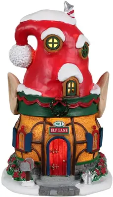 Lemax no. 1 elf lane verlicht kerstdorp tafereel Santa's Wonderland 2022 - afbeelding 5