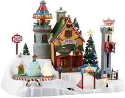 Lemax north pole fun fair bewegend kersthuisje Santa's Wonderland 2023 - afbeelding 1