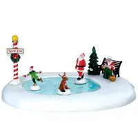 Lemax north pole ice follies bewegende schaatsbaan Santa's Wonderland 2016 - afbeelding 1