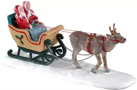 Lemax north pole sleigh ride kerstdorp tafereel Caddington Village 2020 - afbeelding 1