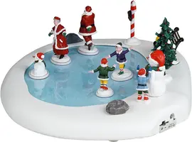 Lemax northern lights skating pond bewegend kerstdorp tafereel Santa's Wonderland 2025 - afbeelding 4